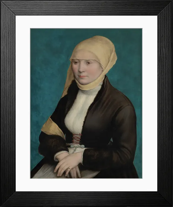 Framed Print : Portrait of a Woman from Southern Germany. Creator: Hans Holbein the Younger Framed Print : Portrait of a Woman from Southern Germany. Creator: Hans Holbein the Younger