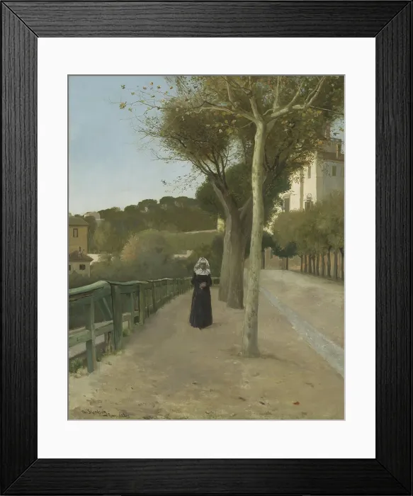 Framed Print : View from Rome, 1882. Creator: Christian Skredsvig Framed Print : View from Rome, 1882. Creator: Christian Skredsvig