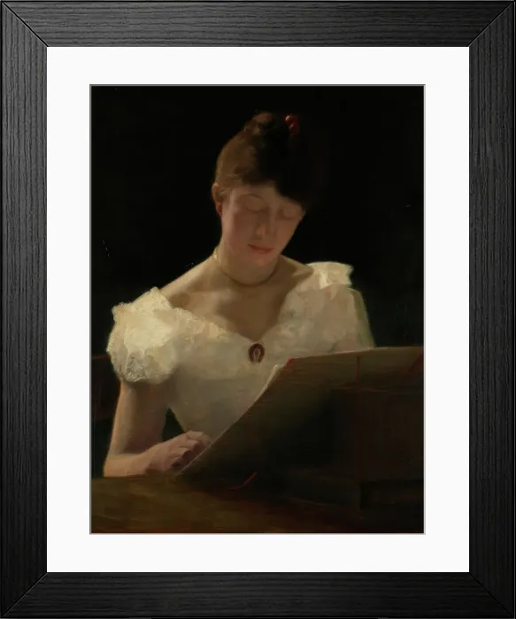 Framed Print : Portrait of a young Woman, probably 1899. Creator: Halfdan Egedius Framed Print : Portrait of a young Woman, probably 1899. Creator: Halfdan Egedius