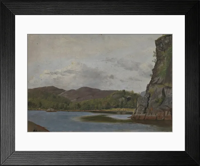 Framed Print : From the Coast near Mandal, 1836. Creator: Adolph Tidemand Framed Print : From the Coast near Mandal, 1836. Creator: Adolph Tidemand