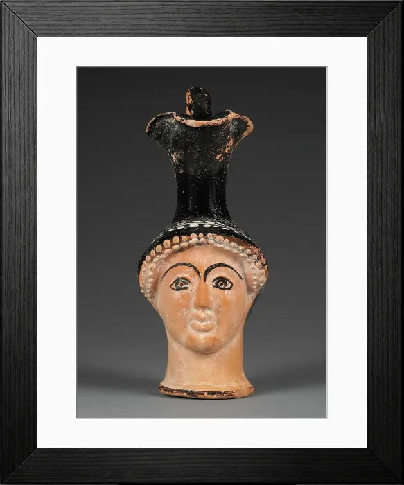 Framed Print : Attic Head Vase, about 470 BC. Creator: Sabouroff Class Framed Print : Attic Head Vase, about 470 BC. Creator: Sabouroff Class