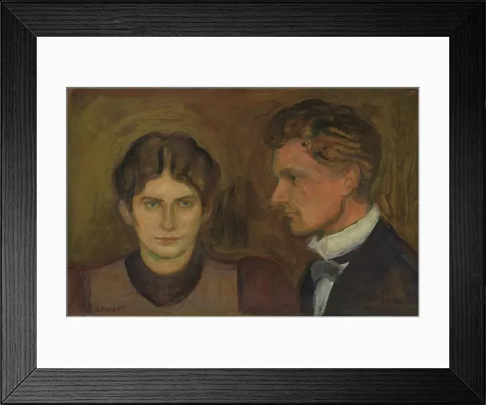 Framed Print : Aase and Harald Norregaard, 1899. Creator: Edvard Munch Framed Print : Aase and Harald Norregaard, 1899. Creator: Edvard Munch