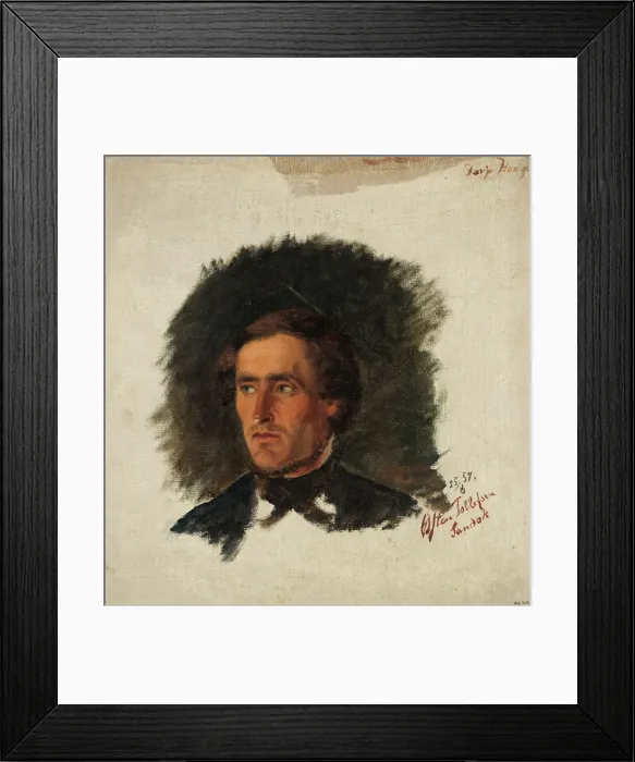 Framed Print : Portrait of the Farmer osten Tollefsen from Sandaak, 1857. Creator: Adolph Tidemand Framed Print : Portrait of the Farmer osten Tollefsen from Sandaak, 1857. Creator: Adolph Tidemand