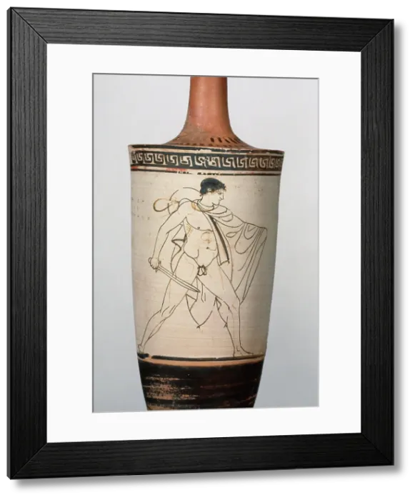 Framed Print : Attic White-Ground Lekythos, about 460 BC. Creator: Tymbos Painter Framed Print : Attic White-Ground Lekythos, about 460 BC. Creator: Tymbos Painter
