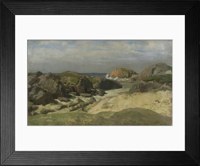Framed Print : View over the Sea from Ogna, Jaeren, 1878. Creator: Kitty Lange Kielland Framed Print : View over the Sea from Ogna, Jaeren, 1878. Creator: Kitty Lange Kielland