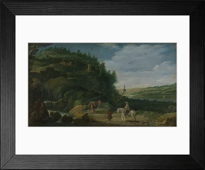 Framed Print : Landscape with rider, 1625. Creator: Esaias van de Velde Framed Print : Landscape with rider, 1625. Creator: Esaias van de Velde