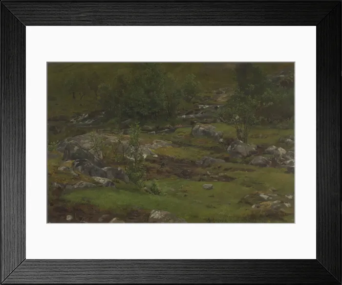 Framed Print : Landscape Study, 1862. Creator: Anders Monsen Askevold Framed Print : Landscape Study, 1862. Creator: Anders Monsen Askevold