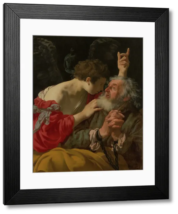 Framed Print : The Liberation of Peter. Creator: Hendrick ter Brugghen Framed Print : The Liberation of Peter. Creator: Hendrick ter Brugghen