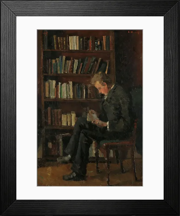 Framed Print : Andreas Reading, between 1882 and 1883. Creator: Edvard Munch Framed Print : Andreas Reading, between 1882 and 1883. Creator: Edvard Munch
