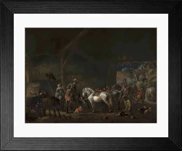 Framed Print : The Departure from the Stable. Creator: Philip Wouverman Framed Print : The Departure from the Stable. Creator: Philip Wouverman