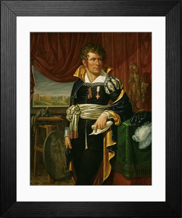 Framed Print : Portrait of the Sculptor Bertel Thorvaldsen, 1811. Creator: Jacob Munch Framed Print : Portrait of the Sculptor Bertel Thorvaldsen, 1811. Creator: Jacob Munch