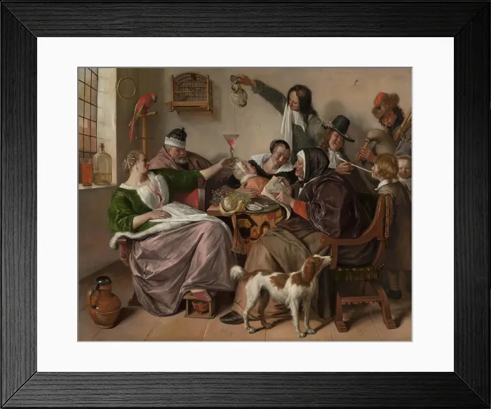 Framed Print : As the Old Sing, So Pipe the Young, c1650-1679. Creator: Jan Steen Framed Print : As the Old Sing, So Pipe the Young, c1650-1679. Creator: Jan Steen