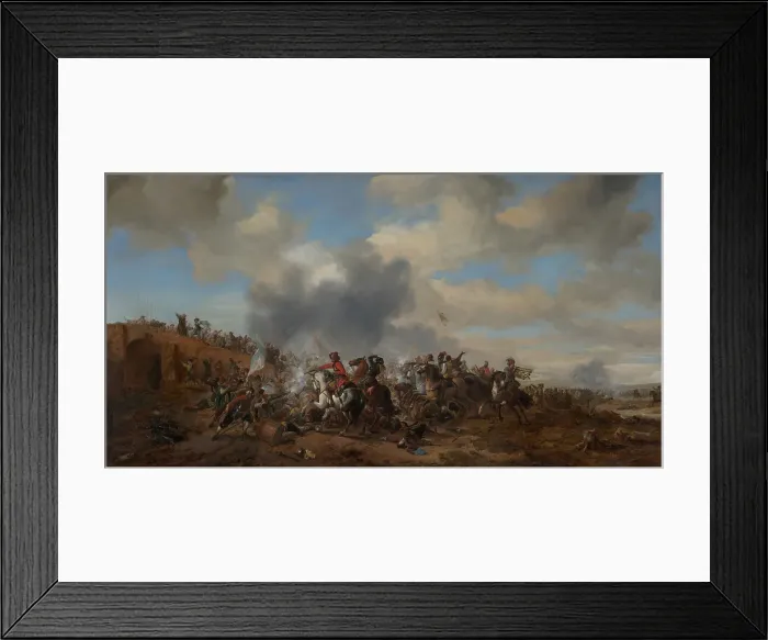 Framed Print : Battle Scene. Creator: Philip Wouverman Framed Print : Battle Scene. Creator: Philip Wouverman