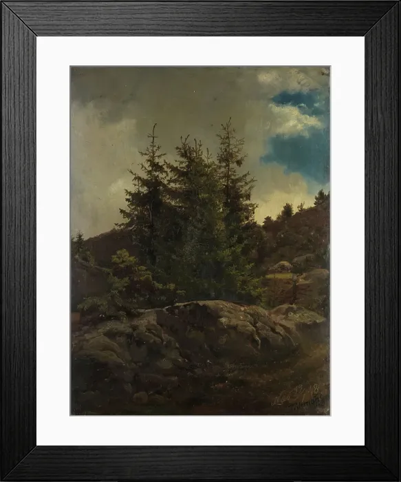 Framed Print : Landscape from Nes in Hallingdal, 19.07.1848. Creator: Adolph Tidemand Framed Print : Landscape from Nes in Hallingdal, 19.07.1848. Creator: Adolph Tidemand
