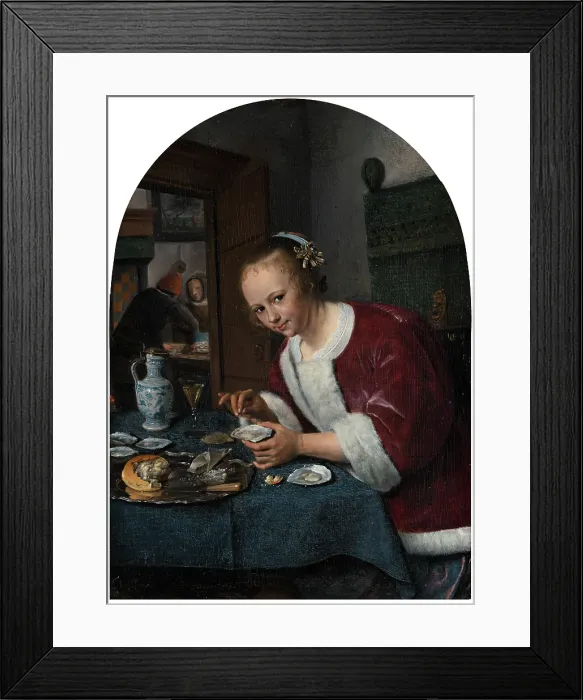 Framed Print : Girl Eating Oysters, c1650-1679. Creator: Jan Steen Framed Print : Girl Eating Oysters, c1650-1679. Creator: Jan Steen