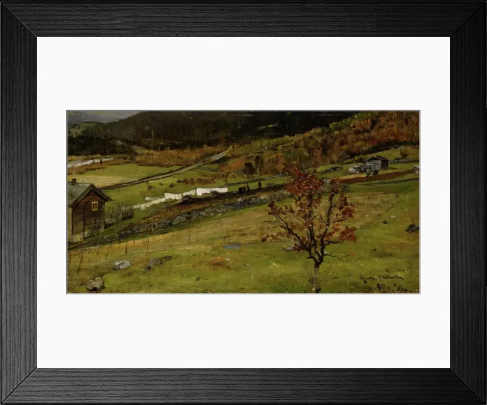 Framed Print : Autumn Landscape, Oylo, 1879. Creator: Gerhard Munthe Framed Print : Autumn Landscape, Oylo, 1879. Creator: Gerhard Munthe