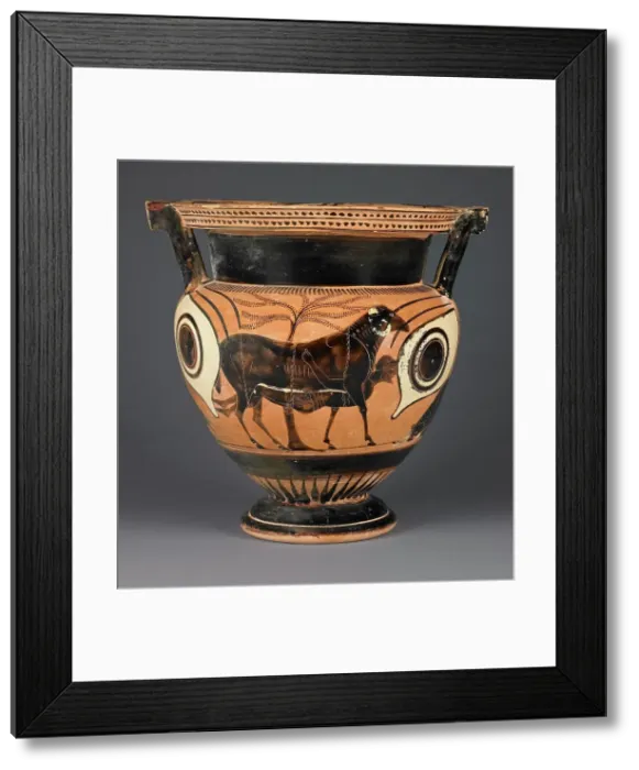 Framed Print : Attic Black-Figure Column Krater, 525-500 BC. Creator: Unknown Framed Print : Attic Black-Figure Column Krater, 525-500 BC. Creator: Unknown