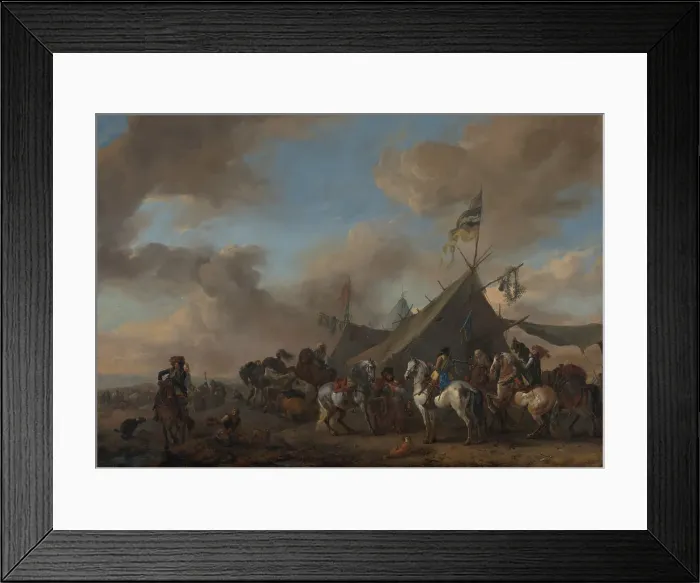 Framed Print : Army Camp. Creator: Philip Wouverman Framed Print : Army Camp. Creator: Philip Wouverman