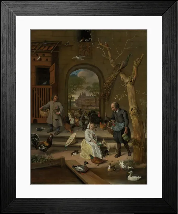 Framed Print : Portrait of Jacoba Maria van Wassenaer (1654-1683), known as The Poultry Yard'. c1660s Creator: Jan Steen Framed Print : Portrait of Jacoba Maria van Wassenaer (1654-1683), known as The Poultry Yard'. c1660s Creator: Jan Steen