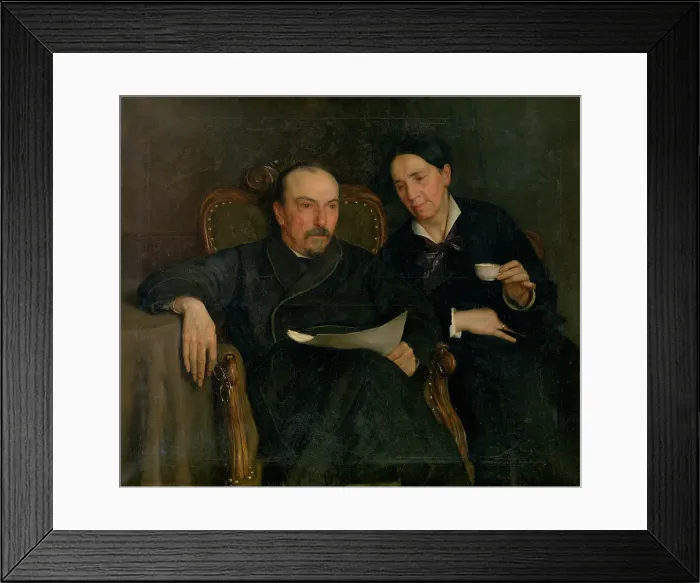 Framed Print : The Poet Jan Van Beers and his Wife, The Artist's Parents, c1880s. Creator: Jan Van Beers Framed Print : The Poet Jan Van Beers and his Wife, The Artist's Parents, c1880s. Creator: Jan Van Beers