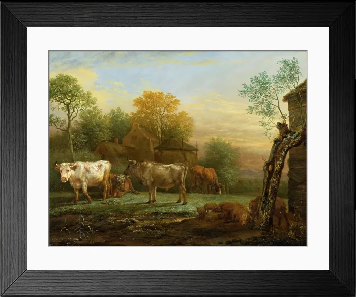 Framed Print : Cattle in a Meadow, 1652. Creator: Paulus Potter Framed Print : Cattle in a Meadow, 1652. Creator: Paulus Potter