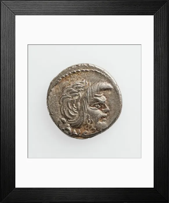 Framed Print : Denarius, 1st century B.C. Creator: Unknown Framed Print : Denarius, 1st century B.C. Creator: Unknown
