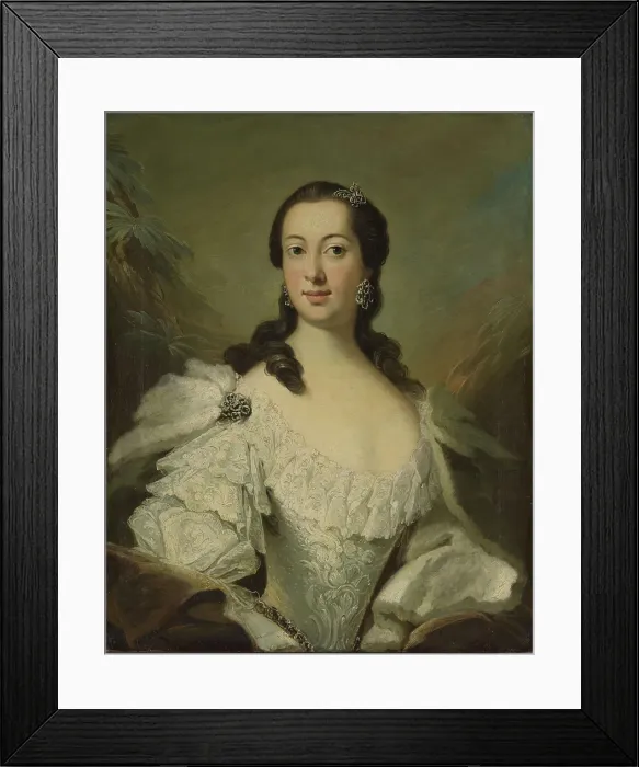 Framed Print : Maria Numsen, 1752. Creator: Peder Als Framed Print : Maria Numsen, 1752. Creator: Peder Als