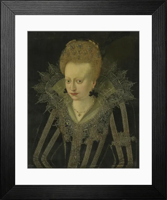 Framed Print : Portrait of Kirsten Munk, c1615. Creator: Jacob Van Der Doordt Framed Print : Portrait of Kirsten Munk, c1615. Creator: Jacob Van Der Doordt