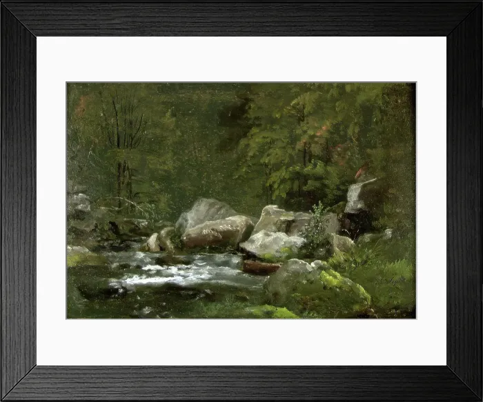 Framed Print : Stream in the Liebethaler Grund, 1823. Creator: Johan Christian Dahl