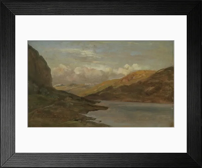 Framed Print : Landscape at Nystuen in Filefjell, 1850. Creator: Johan Christian Dahl