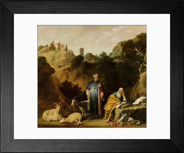 Framed Print : Hippocrates Visiting Democritus. Creator: Claes Cornelisz. Moeyaert Framed Print : Hippocrates Visiting Democritus. Creator: Claes Cornelisz. Moeyaert
