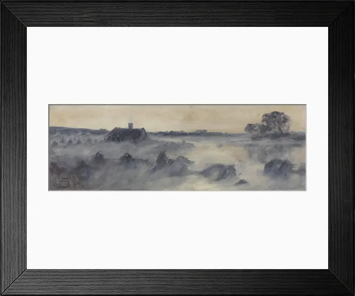 Framed Print : The swaying Pipes raised the frayed Duppers in the violet Steam and a low house, whose... 1889. Creator: August Jerndorff Framed Print : The swaying Pipes raised the frayed Duppers in the violet Steam and a low house, whose... 1889. Creator: August Jerndorff