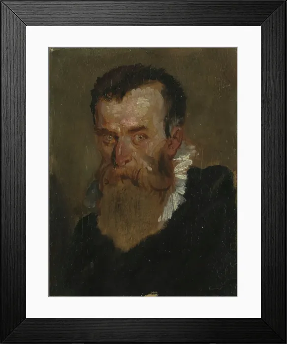 Framed Print : Portrait study, unknown date. Creator: Franz von Lenbach Framed Print : Portrait study, unknown date. Creator: Franz von Lenbach