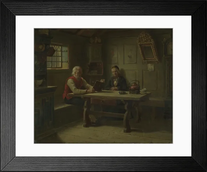 Framed Print : Old Age Solitude, 1849. Creator: Adolph Tidemand Framed Print : Old Age Solitude, 1849. Creator: Adolph Tidemand