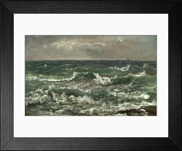 Framed Print : Waves and Breakers in the Bay of Naples, 1821. Creator: Johan Christian Dahl Framed Print : Waves and Breakers in the Bay of Naples, 1821. Creator: Johan Christian Dahl