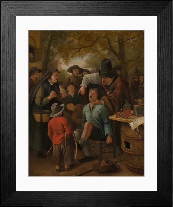 Framed Print : The Tooth-Puller, 1651. Creator: Jan Steen Framed Print : The Tooth-Puller, 1651. Creator: Jan Steen