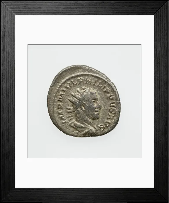 Framed Print : Antoninianus of Philip I, A.D. 244-249. Creator: Unknown Framed Print : Antoninianus of Philip I, A.D. 244-249. Creator: Unknown
