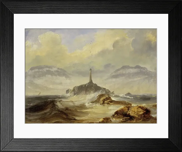 Framed Print : Lighthouse on the Norwegian Coast, probably 1860s. Creator: Peder Balke Framed Print : Lighthouse on the Norwegian Coast, probably 1860s. Creator: Peder Balke