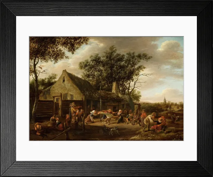 Framed Print : Peasants Dancing at an Inn, c1650-1679. Creator: Jan Steen Framed Print : Peasants Dancing at an Inn, c1650-1679. Creator: Jan Steen