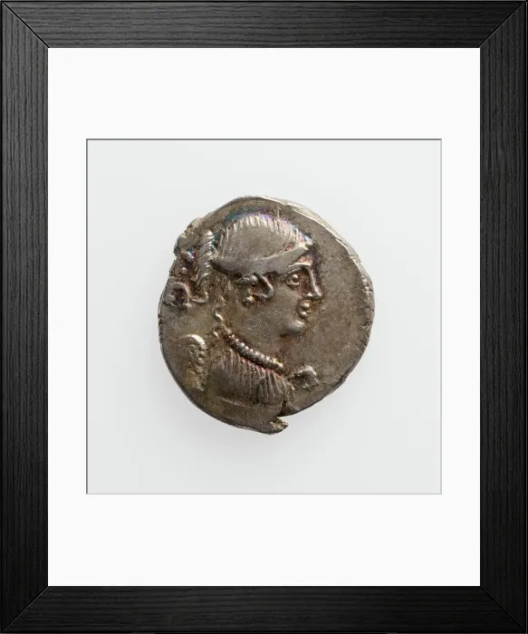 Framed Print : Denarius, 1st century B.C. Creator: Unknown