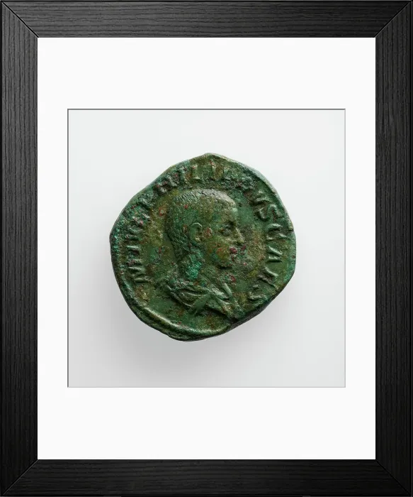 Framed Print : Sestertius of Philip II, A.D. 247-249. Creator: Unknown Framed Print : Sestertius of Philip II, A.D. 247-249. Creator: Unknown