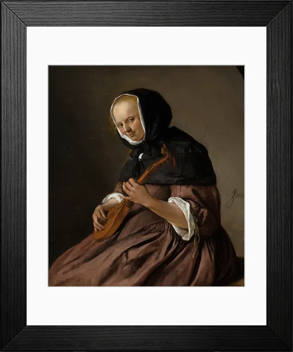 Framed Print : Woman Playing the Cittern, c1650-1679. Creator: Jan Steen Framed Print : Woman Playing the Cittern, c1650-1679. Creator: Jan Steen