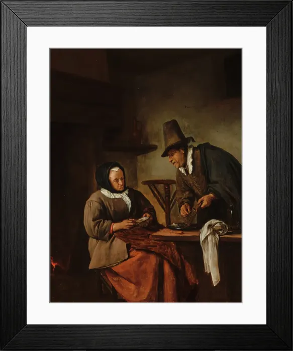 Framed Print : The Caudle Makers, c1650-1679. Creator: Jan Steen Framed Print : The Caudle Makers, c1650-1679. Creator: Jan Steen