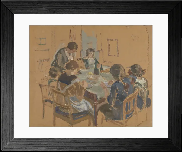 Framed Print : Breakfast, 1915. Creator: Ludvig Find Framed Print : Breakfast, 1915. Creator: Ludvig Find