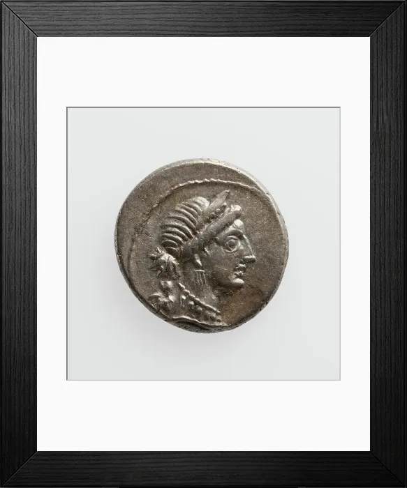 Framed Print : Denarius, 1st century B.C. Creator: Unknown Framed Print : Denarius, 1st century B.C. Creator: Unknown