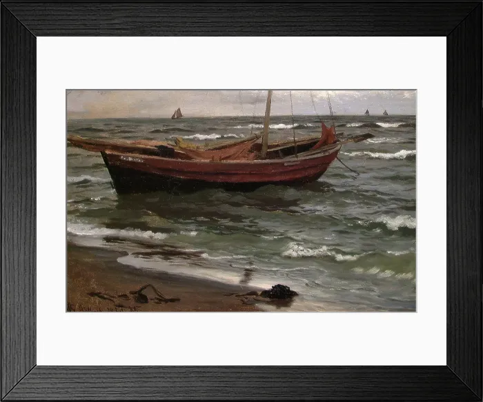 Framed Print : Study of a Boat, 1885. Creator: Hans Gude Framed Print : Study of a Boat, 1885. Creator: Hans Gude