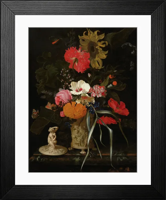 Framed Print : Flowers in an Ornamental Vase, c1670-1675. Creator: Maria van Oosterwijck Framed Print : Flowers in an Ornamental Vase, c1670-1675. Creator: Maria van Oosterwijck