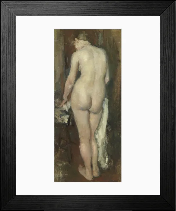 Framed Print : Female Nude, probably 1879. Creator: Hans Heyerdahl Framed Print : Female Nude, probably 1879. Creator: Hans Heyerdahl