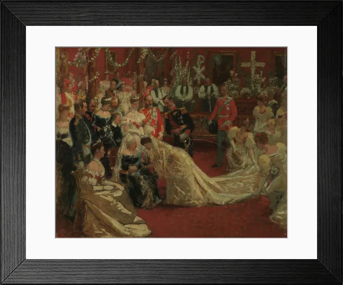 Framed Print : Prince Carl and Princess Maud's wedding, probably 1896-1897. Creator: Laurits Tuxen Framed Print : Prince Carl and Princess Maud's wedding, probably 1896-1897. Creator: Laurits Tuxen