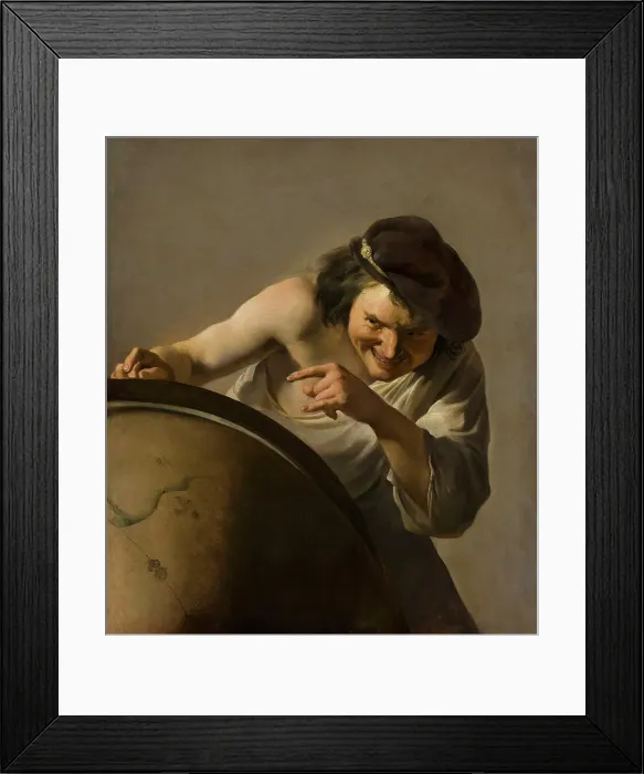 Framed Print : Democritus, the Laughing Philosopher. Creator: Johannes Moreelse Framed Print : Democritus, the Laughing Philosopher. Creator: Johannes Moreelse